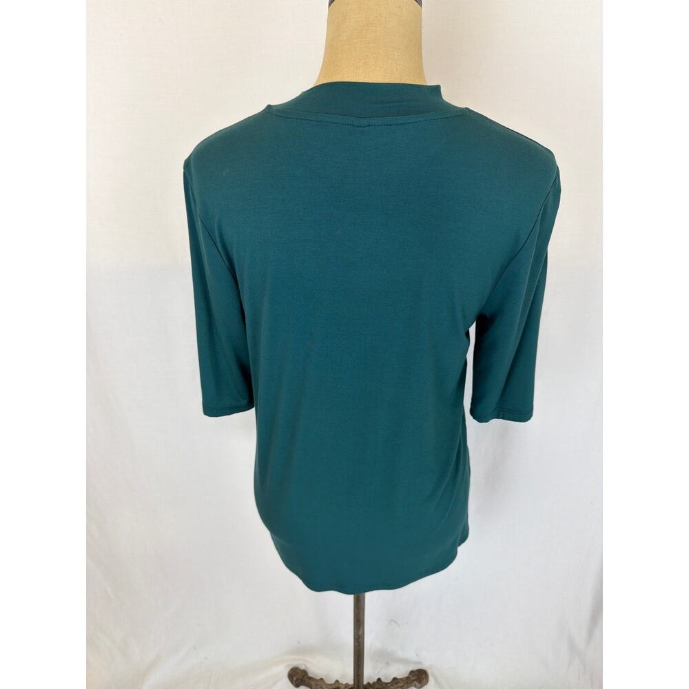 NWT Soya Concept Teal Short Sleeve Mock Neck Turtleneck #0525 XL - Picture 3 of 7